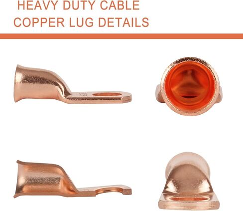 10 قطعة 1/0 AWG-3/8 "(M10) أطراف حلقية عروات البطارية 0 مقياس كابل البطارية ينتهي العروات السلكية الثقيلة 0 محطات قياس العروات النحاسية موصلات طرفية البطارية in Kuwait