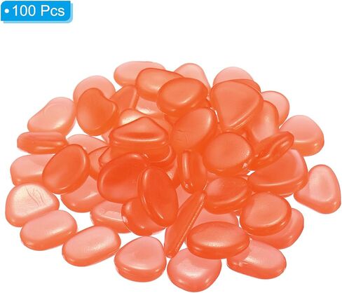 MECCANIXITY 100pcs Glow Rocks 20-30mm Glow Pebbles Decoration in The Dark Luminous Stones Decor DIY Decorative Blue for Garden, Potted Plant, Fish Tank in Saudi Arabia