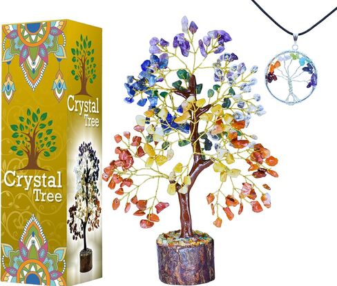 Crystal 7 Chakra Tree of Life Spiritual Crystal l Tree Meditation Gifts for Women and Men, Thoughtful Gift for Home Decor in Saudi Arabia