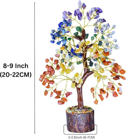 Crystal 7 Chakra Tree of Life Spiritual Crystal l Tree Meditation Gifts for Women and Men, Thoughtful Gift for Home Decor in Saudi Arabia