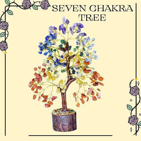 Crystal 7 Chakra Tree of Life Spiritual Crystal l Tree Meditation Gifts for Women and Men, Thoughtful Gift for Home Decor in Saudi Arabia