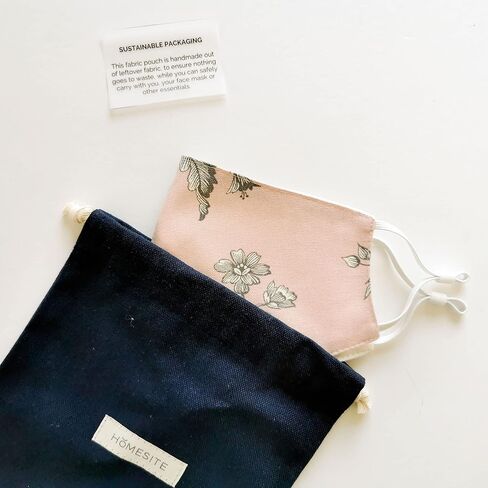 Pink Face Mask, Toile De Jouy Facemask for Women, With Ear Loops and Adjustable Locks, One Size in Saudi Arabia
