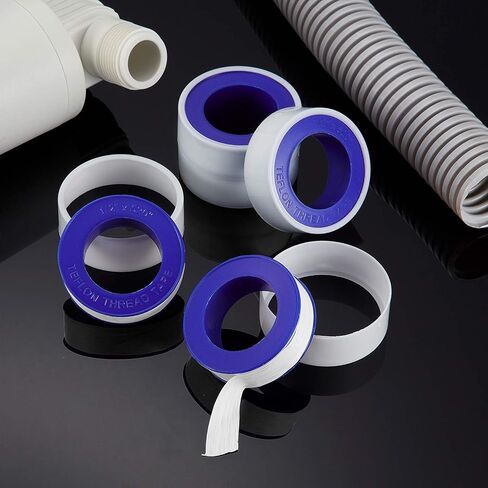 Skylety Plumber Tape, Thread Seal Tapes PTFE Pipe Sealant Seal Tape Industrial Sealant Tape for Shower Head, Pipe Sealing1/2 by 520 Inches, White in Saudi Arabia