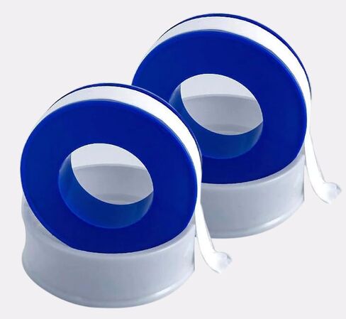 شريط PTFE لرأس الدش، شريط سباكين مقاوم للماء، بكرة شريط ختم أنابيب المياه، شريط سباكة للتسربات، شريط مانع تسرب صنبور خرطوم المياه، 1/2 × 520 بوصة، بكرتان in Saudi Arabia