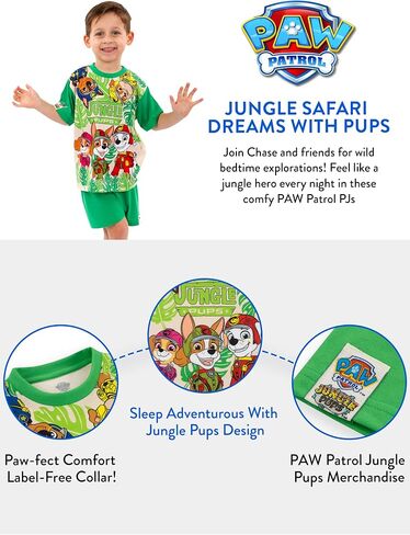 بيجامة باو باترول | بيجامة صيفية للأولاد من Jungle Pups | بيجامة سكاي تشيس ومارشال قصيرة للأولاد in Saudi Arabia