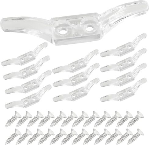 12 PCS Metal Blind Cord Cleats, 6.5 x 1 cm Blind Cord Winder Safety Rope Cleats with Screws for Window Blinds Boats and Awnings (Metal,Silver) in Saudi Arabia