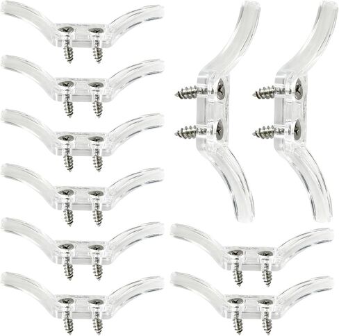 12 PCS Metal Blind Cord Cleats, 6.5 x 1 cm Blind Cord Winder Safety Rope Cleats with Screws for Window Blinds Boats and Awnings (Metal,Silver) in Saudi Arabia