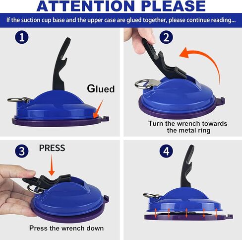 UPGRADE-4 قطع أكواب شفط شديدة التحمل للتخييم، كوب شفط مفرغ مع 8 قطع خطافات و4 قطع مشابك قماش القنب، مرساة جدارية لأكواب الشفط الخارجية لإكسسوارات قماش القنب للتخييم، مظلة جانبية للسيارة in Kuwait