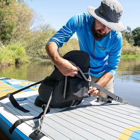 THURSO SURF Kayak مقعد ديلوكس مبطن عالمي مقعد لوح التجديف قابل للفصل والجلوس على الجزء العلوي مبطن ودعم الظهر SUP Canone Boat حقيبة تخزين وحزام قابل للتعديل من رغوة البولي إيثيلين لتعزيز تجربة التجديف بالكاياك in Saudi Arabia