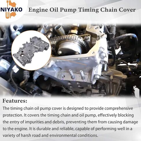 استبدال غطاء سلسلة توقيت مضخة زيت المحرك #213502E740 21350-2E740 صالح 2017-2021 هيونداي إلنترا فيلوستر كونا كيا فورت 2.0L in Kuwait