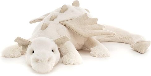 Jellycat Snow Dragon Stuffed Animal, Medium 19.5 inches | Mythical Plush Toy | Classic Children's Gift in Saudi Arabia