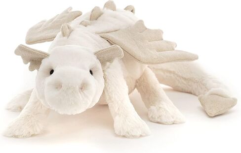 Jellycat Snow Dragon Stuffed Animal, Medium 19.5 inches | Mythical Plush Toy | Classic Children's Gift in Saudi Arabia