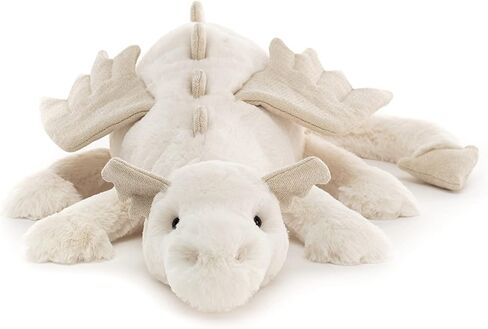 Jellycat Snow Dragon Stuffed Animal, Medium 19.5 inches | Mythical Plush Toy | Classic Children's Gift in Saudi Arabia