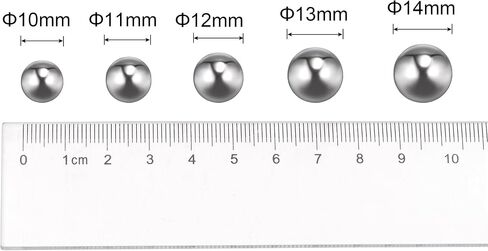 uxcell 25pcs 14mm 201 Stainless Steel Bearing Balls G1000 Precision in Saudi Arabia