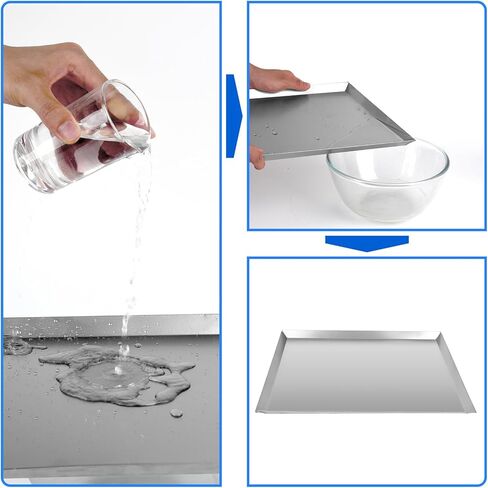 صينية قفص معدنية للكلاب، صينية قفص للكلاب الصغيرة متوافقة مع منازل الحيوانات الأليفة والغرب الأوسط الدقيقة للحيوانات الأليفة، صينية بديلة لقفص الكلاب مقاومة للمضغ والتشقق (16.53 × 12.59 × 0.78 بوصة) in Kuwait