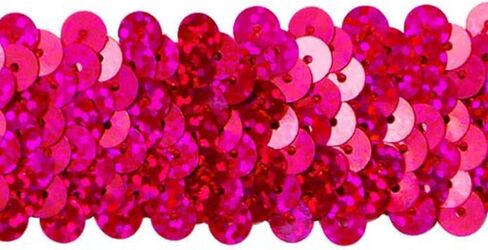 Trims by The Yard 3-Row Starlight Hologram Sequin Stretch Trim, 1 1/4-Inch Versatile Sequins for Crafts, Durable Sequin Trim for Costumes, Fashion, and Home Decor, 20 Yards Cut, Gold in Saudi Arabia