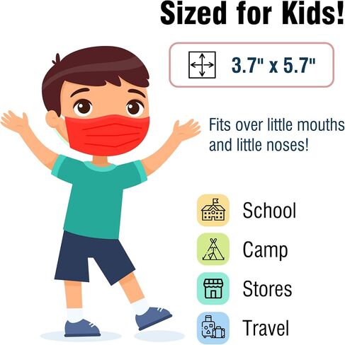 WECARE Disposable Kids Face Masks - 50 Variety Pack in Saudi Arabia