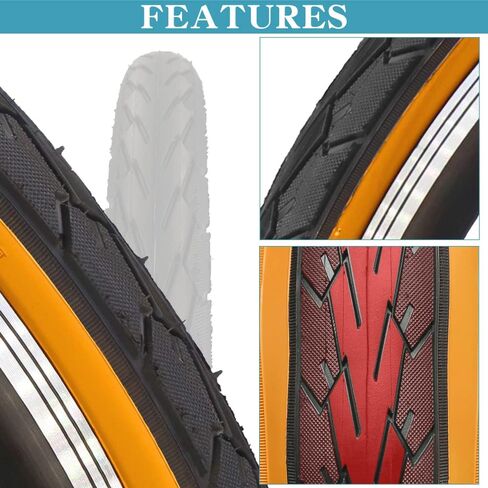 2 Pack 700x35C Road Bike Tires Brown Wall with 2 Levers 48mm Presta Valves with or Without Inner Tubes Bicycle Tire Foldable Replacement Tires for City Street Commuter Comfort Tires in Saudi Arabia