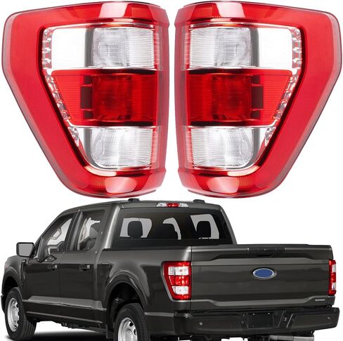 غطاء المصابيح الخلفية للسائق والراكب متوافق مع المصابيح الخلفية 2015 2016 2017 Ford F150 F-150 مع لمبة in Kuwait