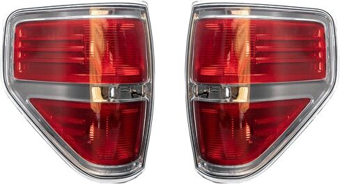 غطاء المصابيح الخلفية للسائق والراكب متوافق مع المصابيح الخلفية 2015 2016 2017 Ford F150 F-150 مع لمبة in Kuwait
