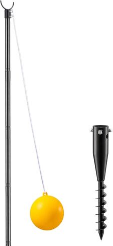 مجموعة كرة الحبل مع قاعدة - مجموعة كرة الحبل شديدة التحمل، كرة وحبل وعمود بطول 9.1 قدم - مجموعة كرة حبل محمولة للأطفال والكلاب في الفناء الخلفي in Kuwait