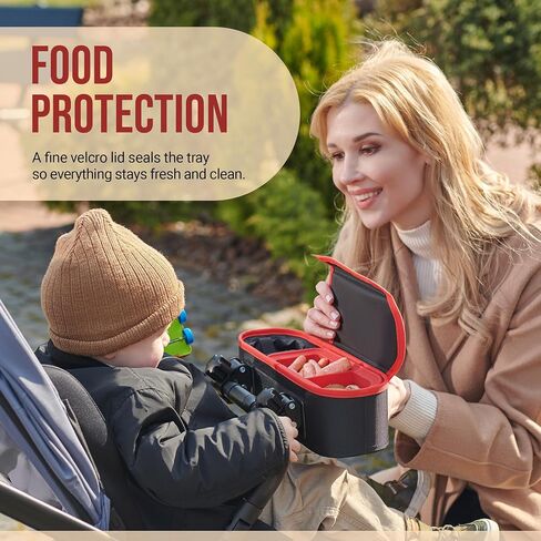 Universal Stroller Snack Tray with Cup Holder 2 in 1 - Non Slip Clip On Stroller Tray Attachment - Fit Most Strollers - Baby Stroller Accessories - Universal Stroller Cup Holder and Snack Tray in Saudi Arabia