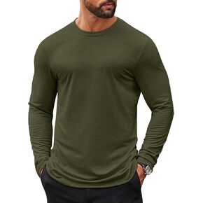 COOFANDY Mens Long Sleeve T Shirts Casual Crew Neck Tee Shirts Lightweight Soft Pullover Tops in Kuwait
