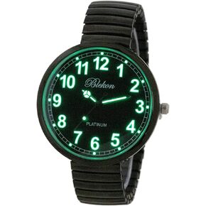 Blekon Collections New Super Large Face Stretch Band Luminous Hands and Numbers Dial Japanese Movement PC21J Fashion Watch in Kuwait
