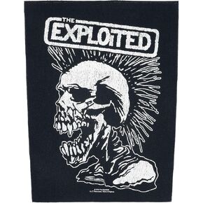 XLG The Exploited Vintage Skull Back Patch Hardcore Rock Jacket Sew On Applique in Saudi Arabia