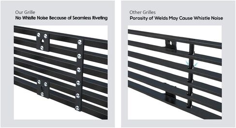 APS Compatible with Ford Ranger 1993-1997 Main Upper Stainless Steel SS Black Billet Front Grill Grille Insert F85013H in Saudi Arabia