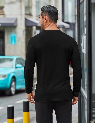 COOFANDY Mens Long Sleeve T Shirts Casual Crew Neck Tee Shirts Lightweight Soft Pullover Tops in Kuwait