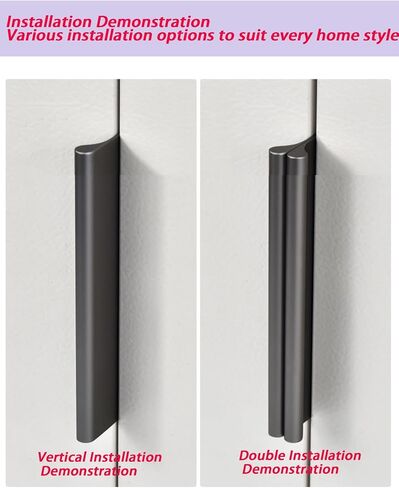 No Drill Cabinet Handles - Modern Minimalist Invisible Drawer Pulls, Adhesive Mount Stainless Steel Kitchen & Wardrobe Handles(Milk,L 50cm/19.7") in Saudi Arabia