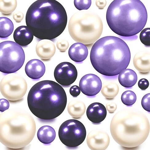 Vase Filler Beads 100PCS Royal Blue Floating Bead for Centerpieces Vases Fake Pearl for Floating Candles Wedding Table Birthday Theme Party Home Decor Makeup Brush Beads No Hole 20/14/10mm in Saudi Arabia