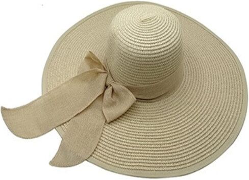 Womens Sun Straw Hat Wide Brim UPF 50 Summer Hat Foldable Roll up Floppy Beach Hats in Saudi Arabia