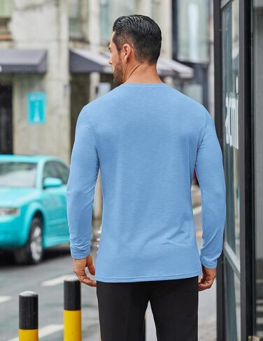 COOFANDY Mens Long Sleeve T Shirts Casual Crew Neck Tee Shirts Lightweight Soft Pullover Tops in Kuwait