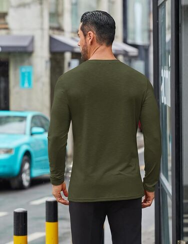 COOFANDY Mens Long Sleeve T Shirts Casual Crew Neck Tee Shirts Lightweight Soft Pullover Tops in Kuwait