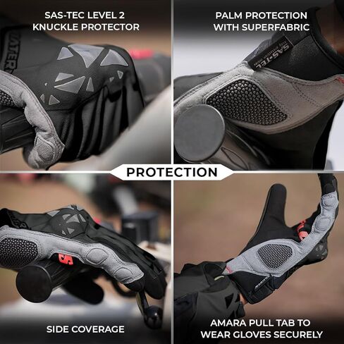 ViaTerra Roost Offroad Motorcycle Gloves - Trail Riding Gloves|SasTec CE Level 2 Knuckle Protectors|Superior Control & Unmatched Grip|Touch Screen Friendly in Kuwait