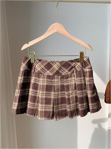 MakeMeChic Women's Plaid Mini Skirts Pleated A Line Summer Y2K Going Out Short Skirt in Saudi Arabia