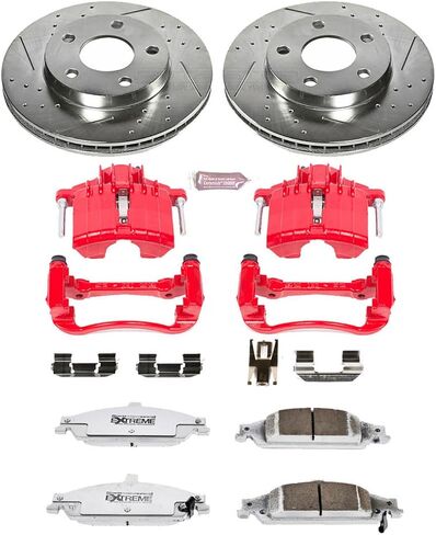 Power Stop KC1551-26 Front Z26 Street Warrior Brake Kit Chevrolet Oldsmobile Pontiac For Chevrolet Classic, Chevrolet Malibu, Oldsmobile Alero, Oldsmobile Cutlass, Pontiac Grand Am [Model Specific] in Saudi Arabia