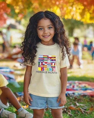 Hispanic Heritage Month Shirt Kids Toddler Boys Girls, Latino Countries Flag T-Shirt National Hispanic Gifts Tee Tops 2T-8Y in Saudi Arabia