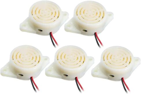 5PCS SFM-27 DC 3-24V Active Buzzer Magnetic Long Continous Beep Tone Piezo Buzzer, Motherboard Speaker Computer Horn(SFM-27-DC3-24V-W) in Kuwait