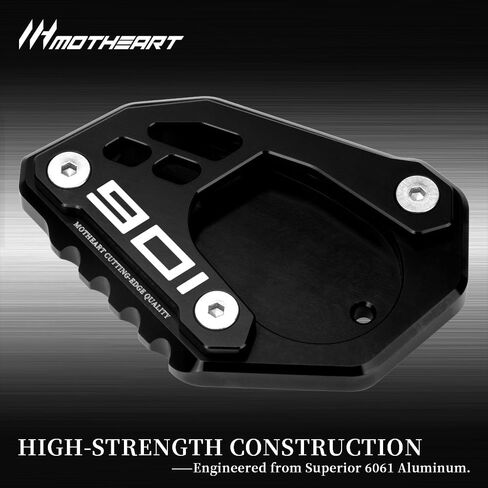 Motorcycle Side Stand Base Plate For Norden 901 2021-2024 Aluminum Kickstand Support Pad Outdoor Use Sturdy Design Anti-Slip norden 901 Accessories (Black) in Kuwait