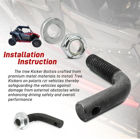 8PCS Tree Kickers Mounting Hardware, L Bolts Kit Compatible with Polaris RZR XP1000 Turbo/S in Saudi Arabia
