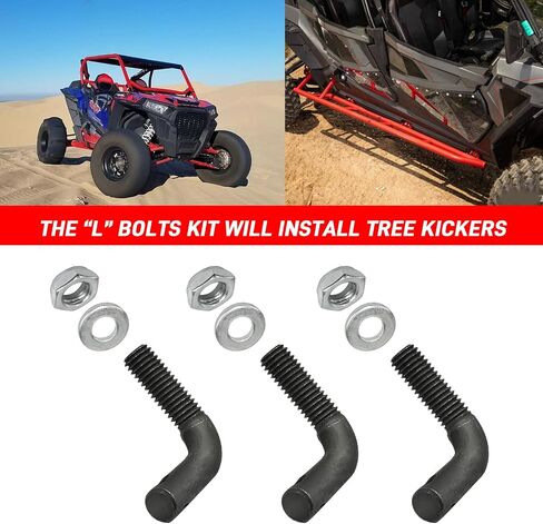 8PCS Tree Kickers Mounting Hardware, L Bolts Kit Compatible with Polaris RZR XP1000 Turbo/S in Saudi Arabia