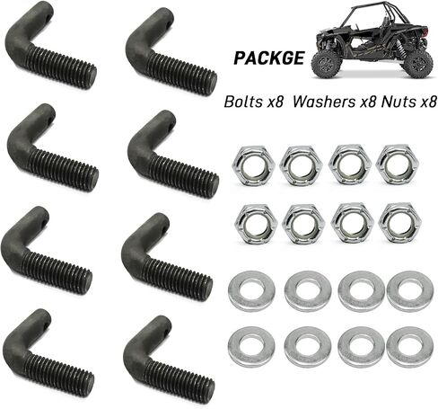 8PCS Tree Kickers Mounting Hardware, L Bolts Kit Compatible with Polaris RZR XP1000 Turbo/S in Saudi Arabia