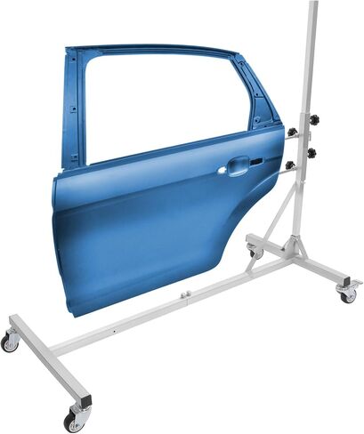 KUAFU Auto Body Paint Stand, Heavy Duty Paint Racks Panel Holder for Automotive Doors, Bumpers, Fenders, Hoods Works, Dolly Stand Repair Car - w/4 Swiveling Wheels(2 with Locking Brakes) in Saudi Arabia