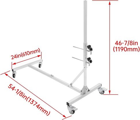 KUAFU Auto Body Paint Stand, Heavy Duty Paint Racks Panel Holder for Automotive Doors, Bumpers, Fenders, Hoods Works, Dolly Stand Repair Car - w/4 Swiveling Wheels(2 with Locking Brakes) in Saudi Arabia