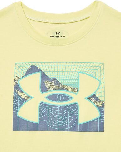 قميص للأولاد بأكمام قصيرة من Under Armour، رقبة مستديرة، خفيف الوزن وجيد التهوية، للاستخدام الخارجي in Saudi Arabia