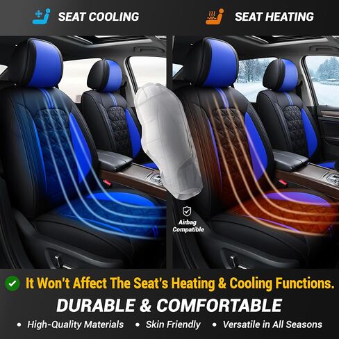 OASIS AUTO Car Seat Covers Premium Waterproof Faux Leather Cushion Universal Accessories Fit SUV Truck Sedan Automotive Vehicle Auto Interior Protector Full Set (Black) in Saudi Arabia