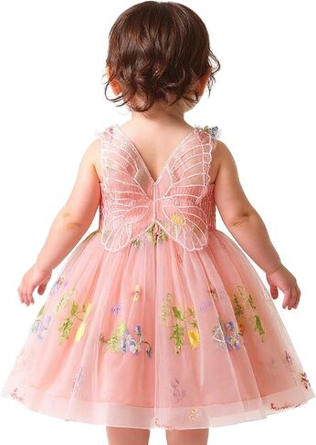 NNJXD Flower Girl's Wedding Dress Lace Sleeveless Tulle Summer Vintage Dresses in Kuwait